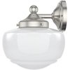 image:imageHunter  Saddle Creek 3Light Brushed Nickel Schoolhouse Style Dimmable Medium Size Vanity Light for Bedrooms Kitchens Foyers Bathrooms  19460