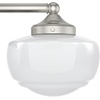 image:imageHunter  Saddle Creek 3Light Brushed Nickel Schoolhouse Style Dimmable Medium Size Vanity Light for Bedrooms Kitchens Foyers Bathrooms  19460