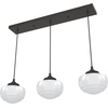 image:imageHunter  Saddle Creek 3light Brushed Nickel Large Cluster Light Dimmable Schoolhouse Style Linear Shaped for Bedrooms Kitchens Dining Living Rooms  19496Noble Bronze