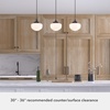 image:imageHunter  Saddle Creek 3light Brushed Nickel Large Cluster Light Dimmable Schoolhouse Style Linear Shaped for Bedrooms Kitchens Dining Living Rooms  19496Noble Bronze