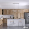 image:imageHunter  Saddle Creek 3light Brushed Nickel Large Cluster Light Dimmable Schoolhouse Style Linear Shaped for Bedrooms Kitchens Dining Living Rooms  19497