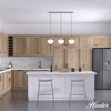 image:imageHunter  Saddle Creek 3light Brushed Nickel Large Cluster Light Dimmable Schoolhouse Style Linear Shaped for Bedrooms Kitchens Dining Living Rooms  19496Brushed Nickel