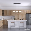 image:imageHunter  Saddle Creek 3light Brushed Nickel Large Cluster Light Dimmable Schoolhouse Style Linear Shaped for Bedrooms Kitchens Dining Living Rooms  19496Noble Bronze