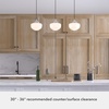 image:imageHunter  Saddle Creek 3light Brushed Nickel Large Cluster Light Dimmable Schoolhouse Style Linear Shaped for Bedrooms Kitchens Dining Living Rooms  19496Brushed Nickel