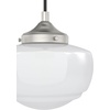 image:imageHunter  Saddle Creek 3light Brushed Nickel Large Cluster Light Dimmable Schoolhouse Style Linear Shaped for Bedrooms Kitchens Dining Living Rooms  19496Brushed Nickel