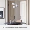 image:imageHunter  Saddle Creek 3light Brushed Nickel Medium Size Cluster Light Dimmable Schoolhouse Style Round Shaped for Bedrooms Kitchens Dining Living Rooms  19500
