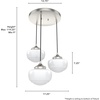 image:imageHunter  Saddle Creek 3light Brushed Nickel Medium Size Cluster Light Dimmable Schoolhouse Style Round Shaped for Bedrooms Kitchens Dining Living Rooms  19500
