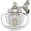 image:imageHunter  Saddle Creek 3light Brushed Nickel Medium Size Vanity Light Dimmable Schoolhouse Style for Bedrooms Kitchens Foyers Bathrooms  19461