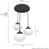 image:imageHunter  Saddle Creek 3light Noble Bronze Medium Size Cluster Light Dimmable Schoolhouse Style Round Shaped for Bedrooms Kitchens Dining Living Rooms  19502