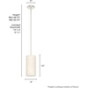 image:imageHunter  Solhaven 1light Bleached Alder Mini Pendant Light Dimmable Modern Style Cylinder Shaped for Bedrooms Kitchens Dining Living Rooms  19240