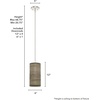 image:imageHunter  Solhaven 1light Warm Grey Oak Mini Pendant Light Dimmable Modern Style Cylinder Shaped for Bedrooms Kitchens Dining Living Rooms  19241