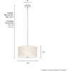 image:imageHunter  Solhaven 2light Bleached Alder Medium Size Pendant Light Dimmable Modern Style Drum Shaped for Bedrooms Kitchens Dining Living Rooms  19243