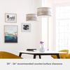 image:imageHunter  Solhaven 2light Light Grey Oak Medium Size Pendant Light Dimmable Modern Style Drum Shaped for Bedrooms Kitchens Dining Living Rooms  19242