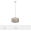 image:imageHunter  Solhaven 2light Light Grey Oak Medium Size Pendant Light Dimmable Modern Style Drum Shaped for Bedrooms Kitchens Dining Living Rooms  19242