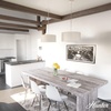 image:imageHunter  Solhaven 3light Bleached Alder Medium Size Pendant Light Dimmable Modern Style Drum Shaped for Bedrooms Kitchens Dining Living Rooms  19380