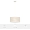 image:imageHunter  Solhaven 3light Bleached Alder Medium Size Pendant Light Dimmable Modern Style Drum Shaped for Bedrooms Kitchens Dining Living Rooms  19380