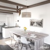 image:imageHunter  Solhaven 4light Light Grey Oak Large Pendant Light Dimmable Modern Style Drum Shaped for Bedrooms Kitchens Dining Living Rooms  19382