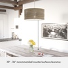 image:imageHunter  Solhaven 4light Warm Grey Oak Large Pendant Light Dimmable Modern Style Drum Shaped for Bedrooms Kitchens Dining Living Rooms  19384