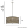 image:imageHunter  Solhaven 4light Warm Grey Oak Large Pendant Light Dimmable Modern Style Drum Shaped for Bedrooms Kitchens Dining Living Rooms  19384
