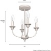 image:imageHunter  Southcrest 4Light Distressed White Medium Size Flush Mount Light Dimmable Candle Shaped for Bedrooms Kitchens Dining Living Rooms  19643