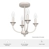 image:imageHunter  Southcrest 4Light Distressed White Medium Size Flush Mount Light Dimmable Candle Shaped for Bedrooms Kitchens Dining Living Rooms  19643