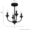 image:imageHunter  Southcrest 4Light Matte Black Medium Size Flush Mount Light Dimmable Candle Shaped for Bedrooms Kitchens Dining Living Rooms  19642