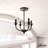 image:imageHunter  Southcrest 4Light Matte Black Medium Size Flush Mount Light Dimmable Candle Shaped for Bedrooms Kitchens Dining Living Rooms  19642