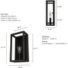 image:imageHunter  Squire Manor 1Light Matte Black Small Sconce Light Dimmable Modern Style for Bedrooms Kitchens Foyers Bathrooms  19669