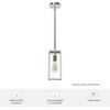 image:imageHunter  Squire Manor 1light Chrome Mini Pendant Light Dimmable Modern Style Rectangle Shaped for Bedrooms Kitchens Dining Living Rooms  19110