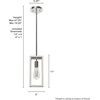 image:imageHunter  Squire Manor 1light Chrome Mini Pendant Light Dimmable Modern Style Rectangle Shaped for Bedrooms Kitchens Dining Living Rooms  19110