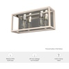 image:imageHunter  Squire Manor 2light Brushed Nickel Medium Size Vanity Light Dimmable Modern Style for Bedrooms Kitchens Foyers Bathrooms  19672