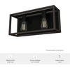 image:imageHunter  Squire Manor 2light Matte Black Medium Size Vanity Light Dimmable Modern Style for Bedrooms Kitchens Foyers Bathrooms  19671