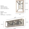 image:imageHunter  Squire Manor 3light Brushed Nickel Medium Size Vanity Light Dimmable Modern Style for Bedrooms Kitchens Foyers Bathrooms  19674