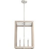 image:imageHunter  Squire Manor 4Light Brushed Nickel Medium Size Pendant Light Dimmable Modern Style Rectangle Shaped for Bedrooms Kitchens Dining Living Rooms  19087