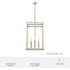image:imageHunter  Squire Manor 4light Brushed Nickel Medium Size Pendant Light Dimmable Modern Style Rectangle Shaped for Bedrooms Kitchens Dining Living Rooms  19695