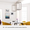image:imageHunter  Squire Manor 4light Brushed Nickel Medium Size Pendant Light Dimmable Modern Style Rectangle Shaped for Bedrooms Kitchens Dining Living Rooms  19695