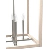 image:imageHunter  Squire Manor 4light Brushed Nickel Medium Size Pendant Light Dimmable Modern Style Rectangle Shaped for Bedrooms Kitchens Dining Living Rooms  19695