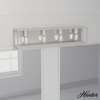 image:imageHunter  Squire Manor 4light Brushed Nickel Medium Size Vanity Light Dimmable Modern Style for Bedrooms Kitchens Foyers Bathrooms  19676