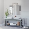 image:imageHunter  Squire Manor 4light Brushed Nickel Medium Size Vanity Light Dimmable Modern Style for Bedrooms Kitchens Foyers Bathrooms  19676