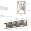 image:imageHunter  Squire Manor 4light Brushed Nickel Medium Size Vanity Light Dimmable Modern Style for Bedrooms Kitchens Foyers Bathrooms  19676