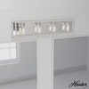 image:imageHunter  Squire Manor 4light Distressed White Medium Size Vanity Light Dimmable Modern Style for Bedrooms Kitchens Foyers Bathrooms  19037