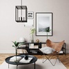 image:imageHunter  Squire Manor 4light Matte Black Medium Size Pendant Light Dimmable Modern Style Rectangle Shaped for Bedrooms Kitchens Dining Living Rooms  19086