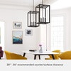 image:imageHunter  Squire Manor 4light Matte Black Medium Size Pendant Light Dimmable Modern Style Rectangle Shaped for Bedrooms Kitchens Dining Living Rooms  19677Matte Black