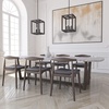 image:imageHunter  Squire Manor 4light Matte Black Medium Size Pendant Light Dimmable Modern Style Rectangle Shaped for Bedrooms Kitchens Dining Living Rooms  19084