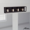image:imageHunter  Squire Manor 4light Matte Black Medium Size Vanity Light Dimmable Modern Style for Bedrooms Kitchens Foyers Bathrooms  19675