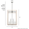 image:imageHunter  Squire Manor 8light Brushed Nickel Large Pendant Light Dimmable Rectangle Shaped for Bedrooms Kitchens Dining Living Rooms  19679