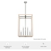 image:imageHunter  Squire Manor 8light Brushed Nickel Large Pendant Light Dimmable Rectangle Shaped for Bedrooms Kitchens Dining Living Rooms  19679