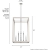 image:imageHunter  Squire Manor 8light Chrome Large Pendant Light Dimmable Rectangle Shaped for Bedrooms Kitchens Dining Living Rooms  19109