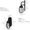image:imageHunter  Starklake 1light Natural Black Iron Small Sconce Light Dimmable for Bedrooms Kitchens Foyers Bathrooms  19668