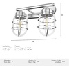 image:imageHunter  Starklake 2light Chrome Small Vanity Light Dimmable Caged Style for Bedrooms Kitchens Foyers Bathrooms  19050